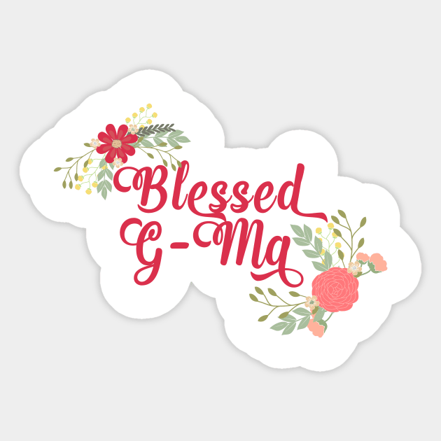 Blessed G-Ma Floral Christian Grandma Design Sticker by g14u